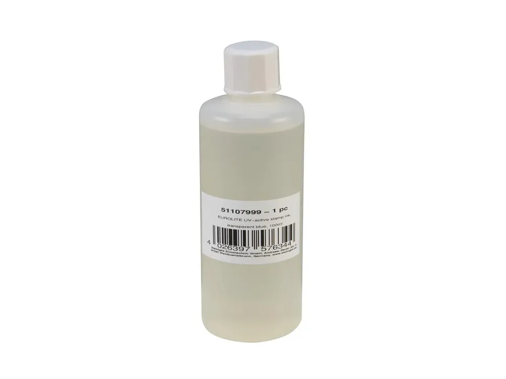 Neue Kollektion EUROLITE UV-aktive Stempelfarbe, transparent blau, 100ml