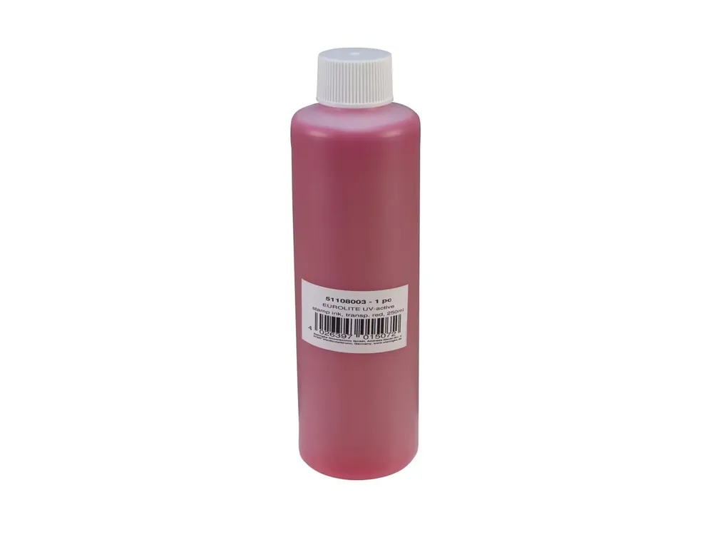EUROLITE UV-aktive Stempelfarbe, transparent rot, 250ml Bestseller