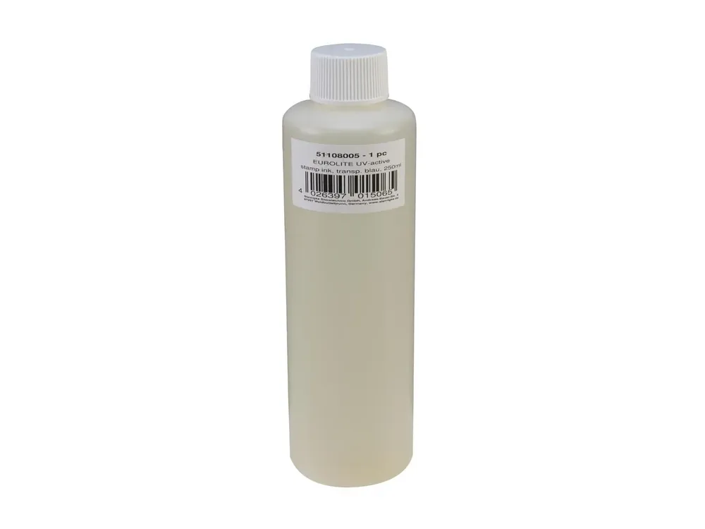 Preiswert EUROLITE UV-aktive Stempelfarbe, transparent blau, 250ml