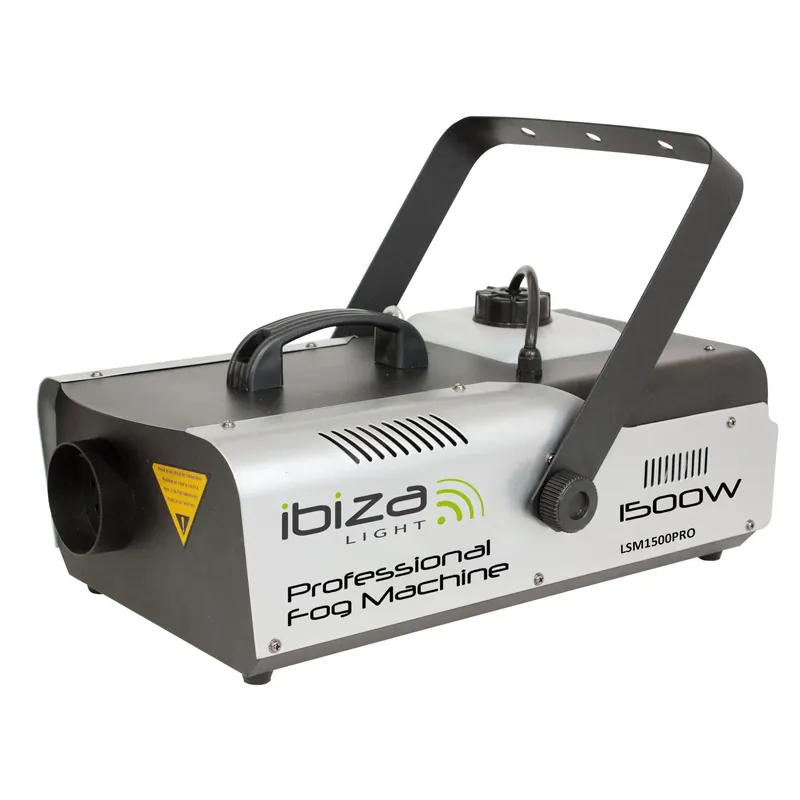 Geprüft IBIZA LSM1500PRO DMX NEBELMASCHINE MIT FERNBEDIENUNG