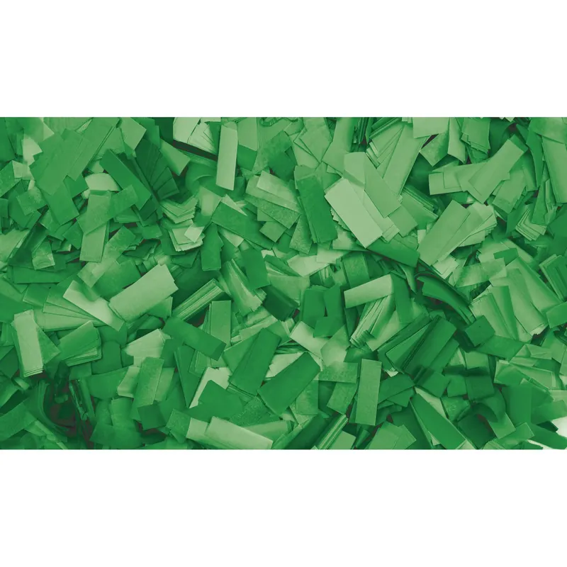 SHOWGEAR Konfetti - Rechteckig Grün, 55 x 17 mm, 1 kg, feuerhemmend und biologisch abbaubar Billig