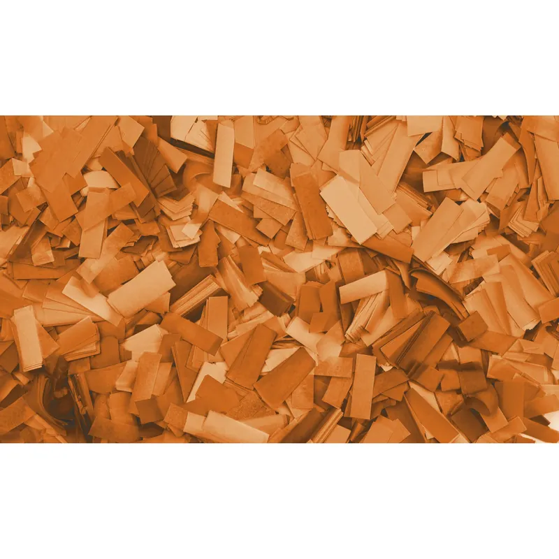 SHOWGEAR Konfetti - Rechteckig Orange, 55 x 17 mm, 1 kg, feuerhemmend und biologisch abbaubar Echt