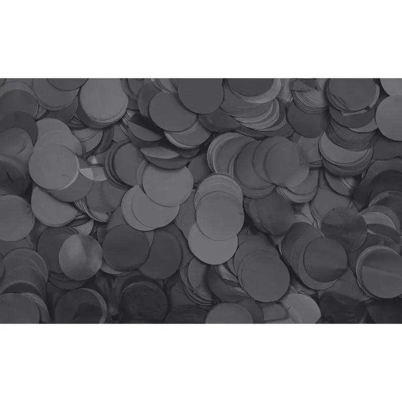 Saisonangebot SHOWGEAR Konfetti - Rund Schwarz, Ø 55 mm, 1 kg, feuerhemmend und biologisch abbaubar