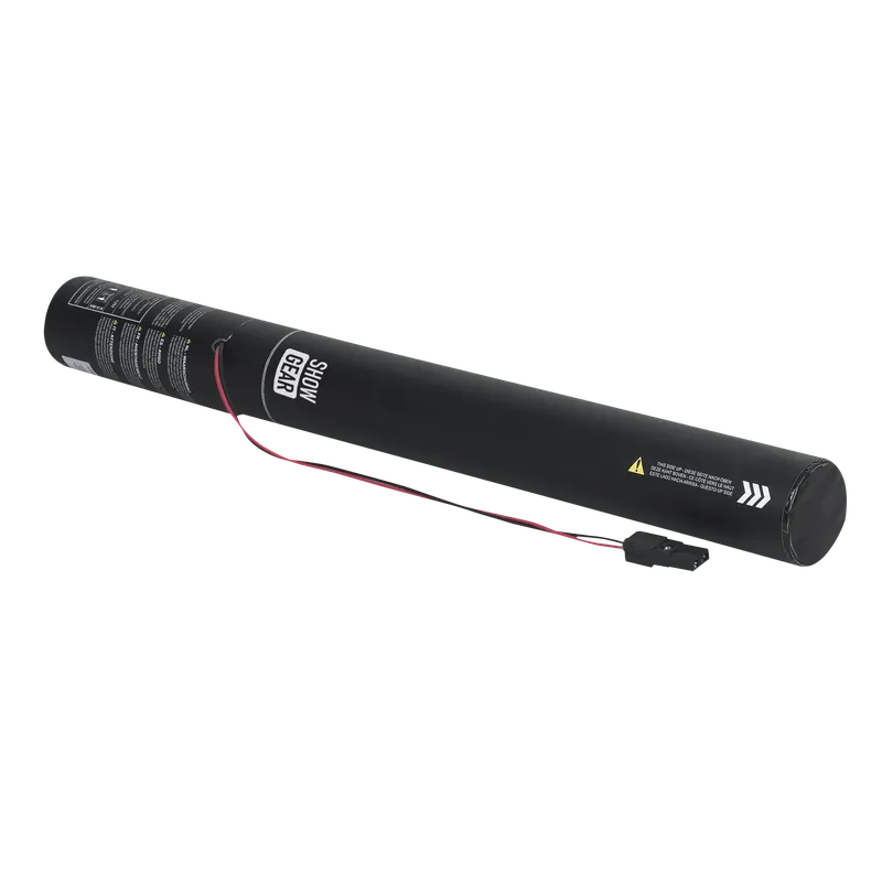 Geprüft SHOWGEAR Elektrischer Konfetti Shooter 50 cm, hellblau, feuerhemmend und biologisch abbaubar