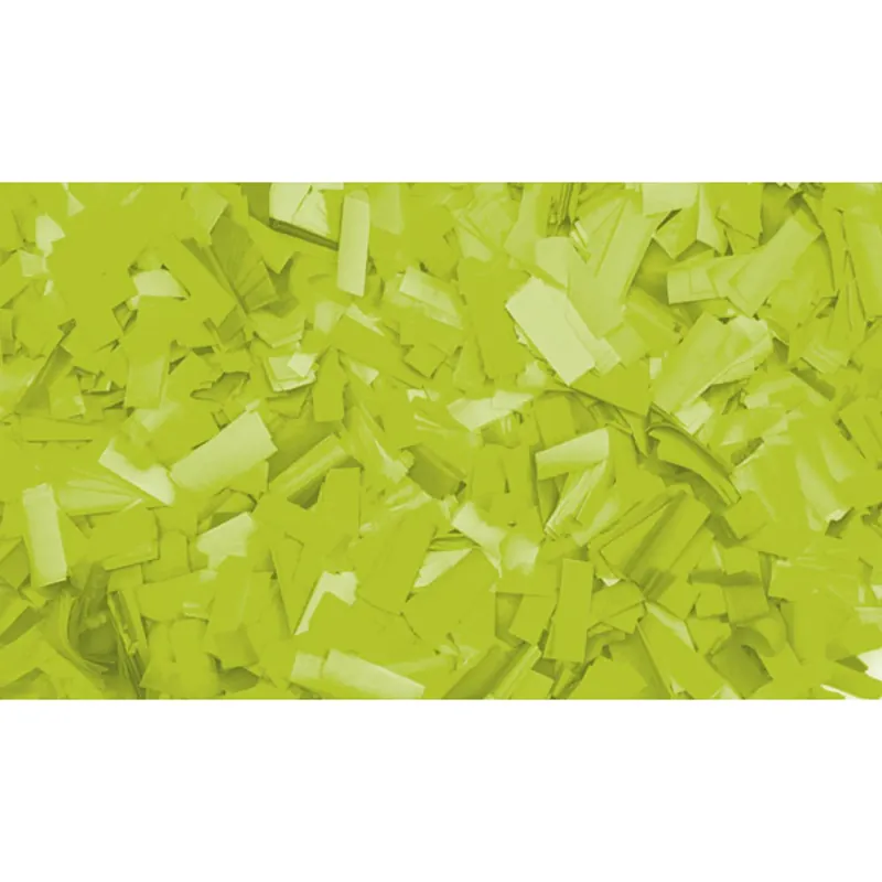 Kracherpreis SHOWGEAR Neon Konfetti - Rechteckig Fluorgrün, 55 x 17 mm, 1 kg, flammfest