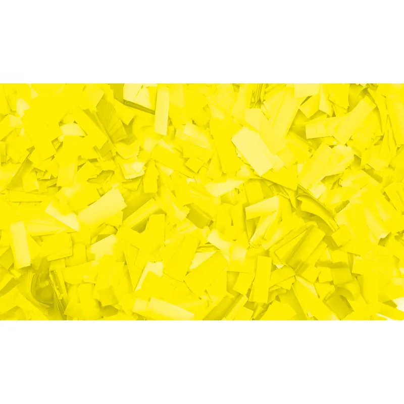 SHOWGEAR Neon Konfetti - Rechteckig Fluorgelb, 55 x 17 mm, 1 kg, flammfest Highlight