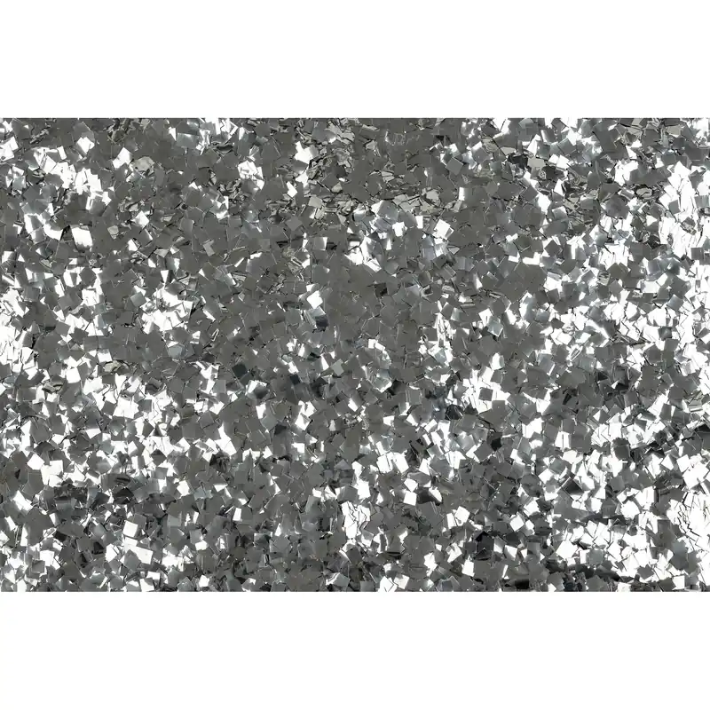 Nur Für Kurze Zeit SHOWGEAR Metallisches Konfetti - Feenstaub Silber, 6 x 6 mm, 1 kg, feuerhemmend