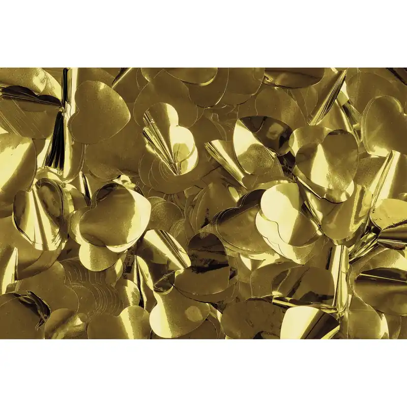 SHOWGEAR Metallisches Konfetti - Herzen Gold, Ø 55 mm, 1 kg, feuerhemmend Jetzt Kaufen