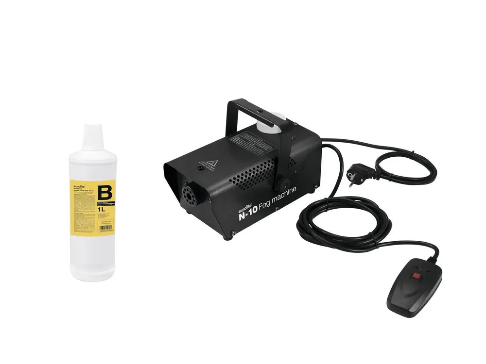 EUROLITE Set N-10 schwarz + B2D Basic Nebelfluid 1l Sonderaktion