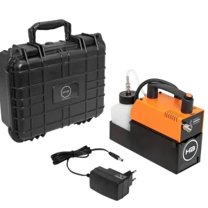 Geprüft HAZEBASE piccola Akku-Nebelmaschine 12V/200W DMX