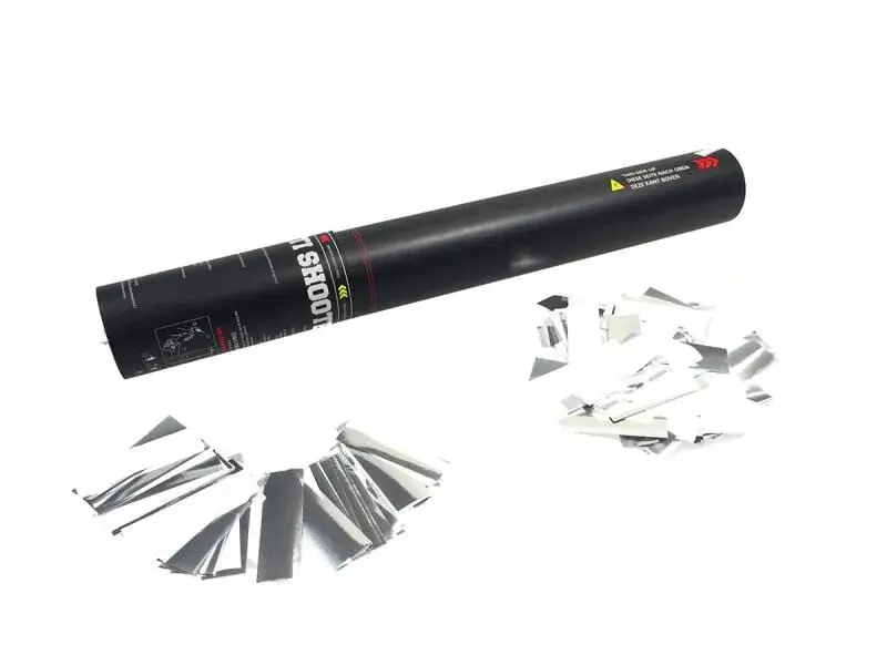 TCM FX Konfetti-Shooter 28cm, weiß/silber Kostenfreie Lieferung