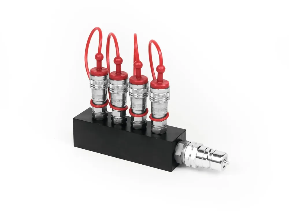 TCM FX CO2 Verteilerblock (4x3/8 in auf 1x3/8 out) Echt