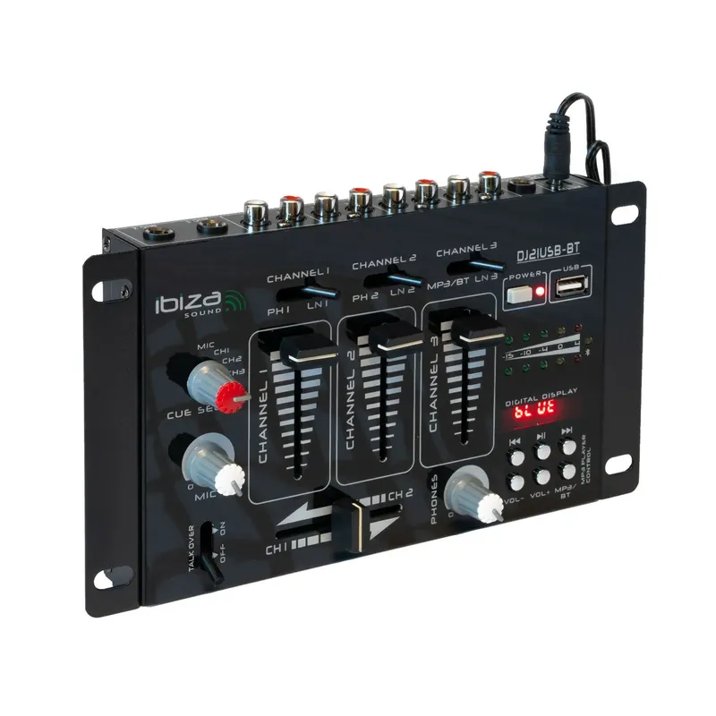 Finale Aktion IBIZA DJ21USB-BT DJ MISCHPULT MIT USB & BLUETOOTH