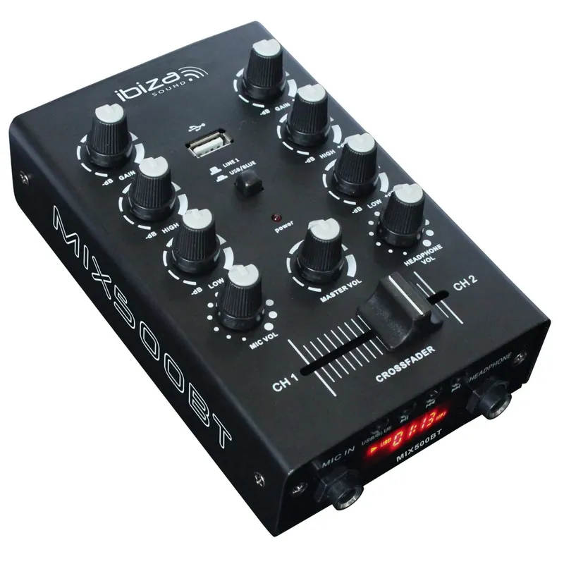 IBIZA MIX500BT 2 KANAL DJ MISCHPULT MIT BLUETOOTH Knallerangebot