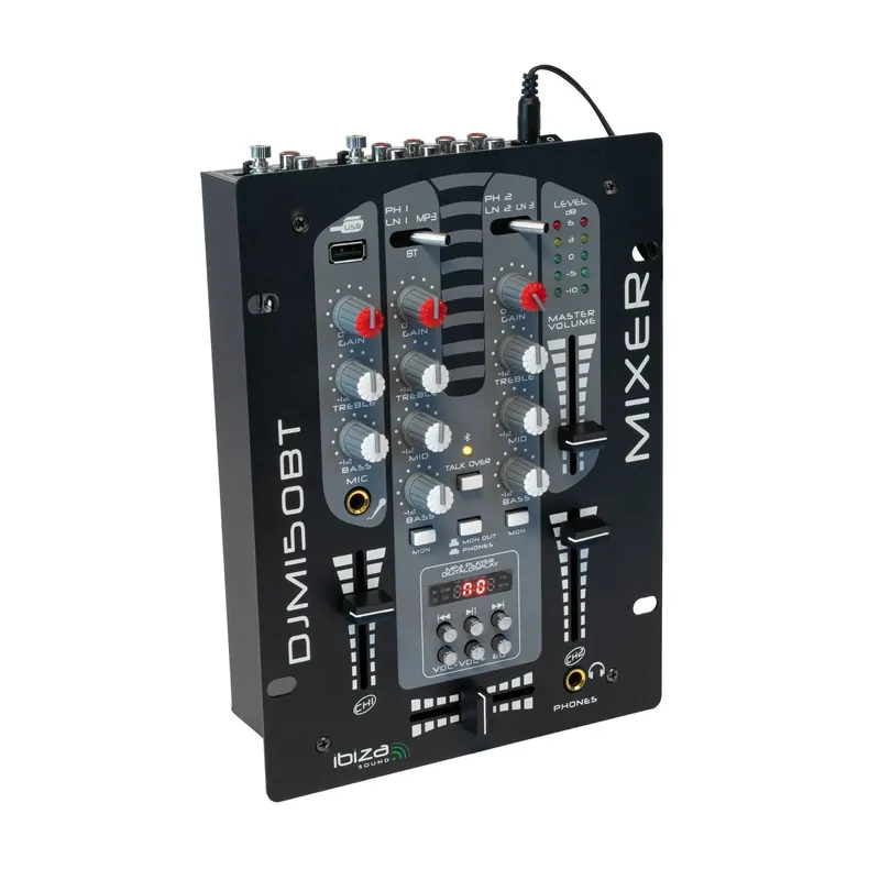 Günstig IBIZA DJM150USB-BT 2-Kanal Mischpult USB MP3 Bluetooth