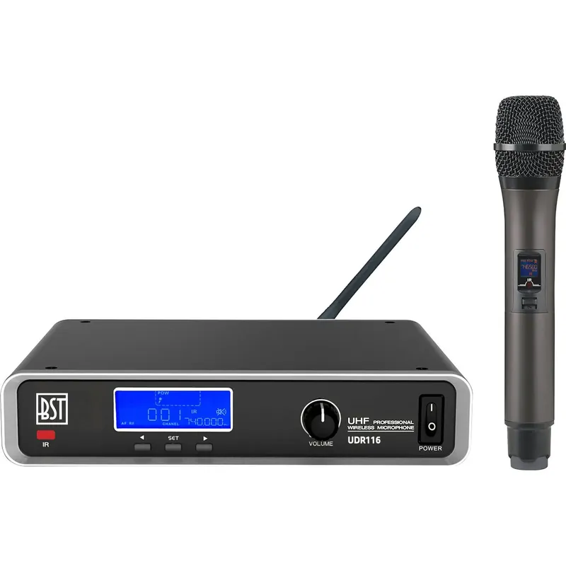 BST UDR116 1-KANAL UHF FUNKMIKROFON SET HANDSENDER Sichere Zahlung