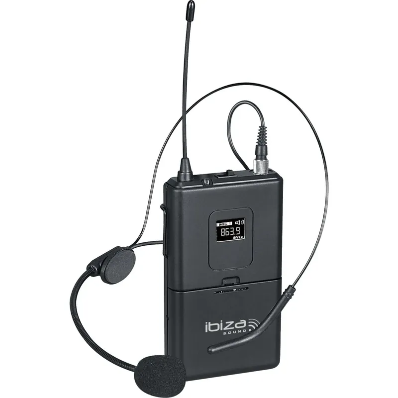 IBIZA HS20-UHFA UHF Bodypack mit Headset 863.9MHz Begrenztes Angebot