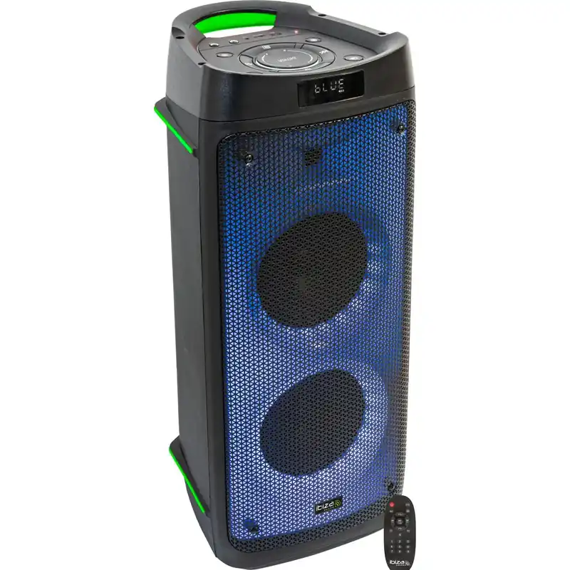 Neu Im Sortiment Ibiza PHANTOM – Tragbare, akkubetriebene Party Box & Beschallungsanlage, LED, Bluetooth, USB, MicroSD, 300W