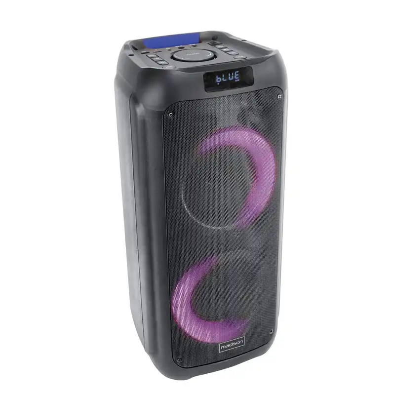 MADISON MAD-ASTRAL300 Akku aktiv Lautsprecher Box 300W LED bluetooth USB und Micro-SD Gratis Versand