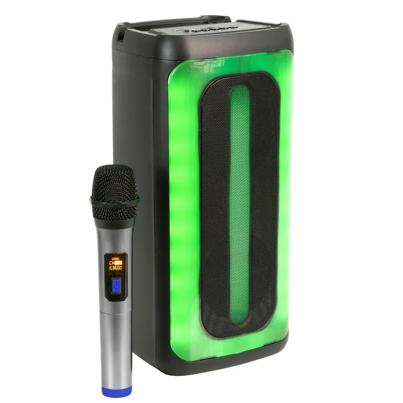 Ibiza SIGMA40 akkubetriebener Bluetooth Party Lautsprecher mit LED Beleuchtung und Mikrofon 40W Sonderangebot