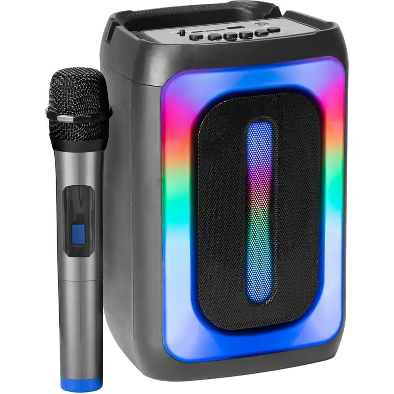 Ibiza SIGMA20 akkubetriebener Bluetooth Party Lautsprecher mit LED Beleuchtung und Mikrofon 20W Nur Für Kurze Zeit