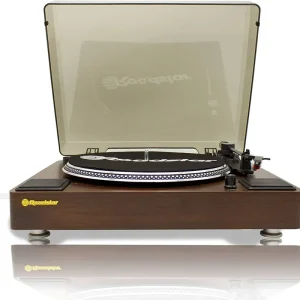 Neu Im Sortiment ROADSTAR TT-260 Plattenspieler mit Lautsprechern Aux Eingang RCA Line Out und Holz Vintage Design
