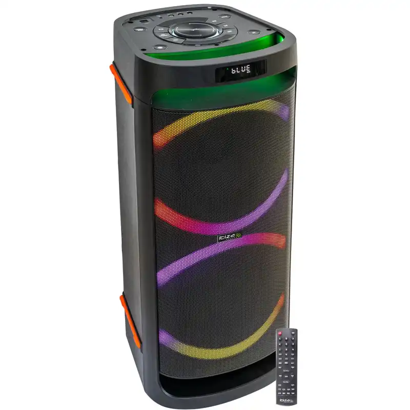Sonderaktion IBIZA LOUNGE28 aktiv Lautsprecher Box 600W LED USB Micro-SD Bluetooth Player