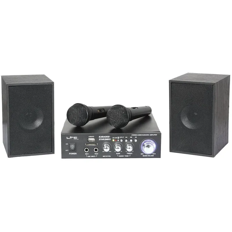 Knallerangebot LTC KARAOKE-STAR2MKII KARAOKE SET 2x50W MIT USB SD BLUETOOTH