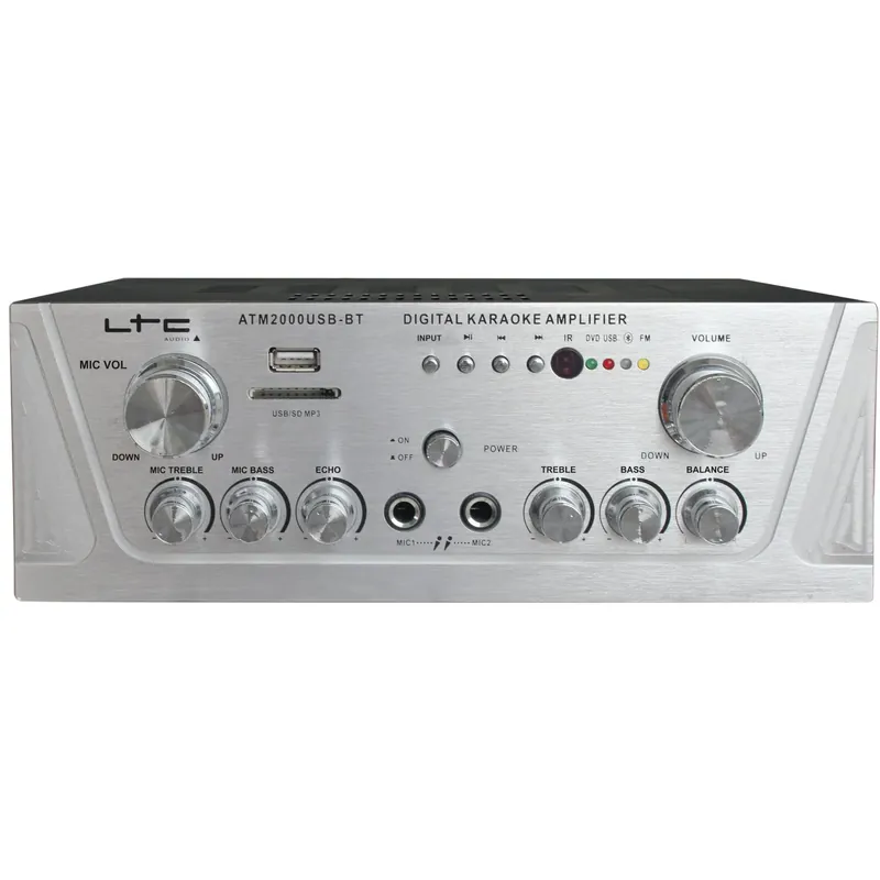 LTC ATM2000USB-BT HiFi-Karaoke-Verstärker 100W RMS 2x Mikrofon-Anschluss Rabatt