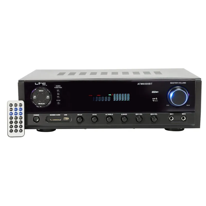 LTC ATM6500BT HI-FI STEREO VERSTÄRKER 2x50W MIT BLUETOOTH & KARAOKE Garantierte Lieferung