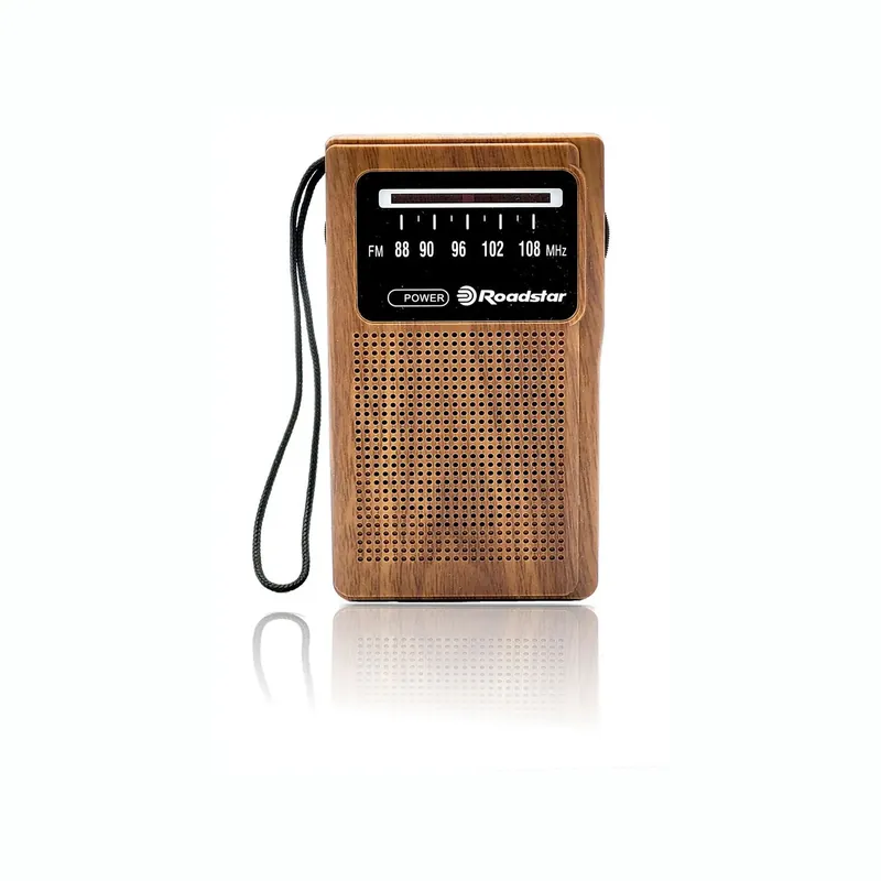 Top-Preis ROADSTAR TRA-1230 Wood Tragbares FM Radio mit Kopfhöreranschluss Lautsprecher und Batteriebetrieb