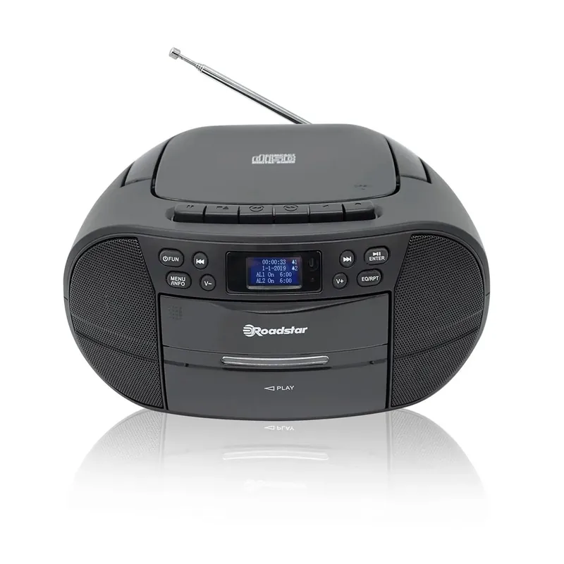 Highlight ROADSTAR RCR-779 Stereoanlage mit DAB+ FM RDS CD MP3 USB Kassette Wecker und Fernbedienung
