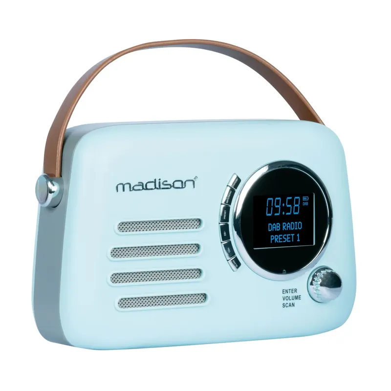 Bestpreis Madison FREESOUND VR30BL Retro Kofferradio mit DAB, FM & Bluetooth blau