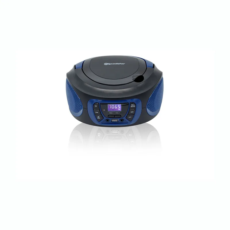 ROADSTAR CDR-365 Blue Stereoanlage mit CD Player FM Radio USB MP3 Aux und Kopfhöreranschluss Zertifiziert