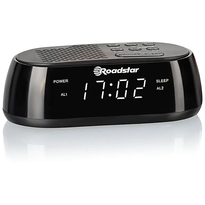 Online Kaufen ROADSTAR CLR-2477 Radiowecker FM PLL mit Doppelalarm LCD Display Dimmfunktion Sleep Timer und USB Stromversorgung