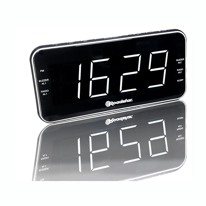 Direktkauf ROADSTAR CLR-2615 Radiowecker mit FM PLL Radio Doppelalarm LED Display Dimmfunktion Sleep Timer und Snooze