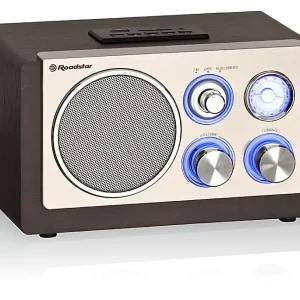 Jetzt Bestellen ROADSTAR HRA-1345N Analog Radio FM mit USB SD Aux Eingang Vintage Design und Teleskopantenne