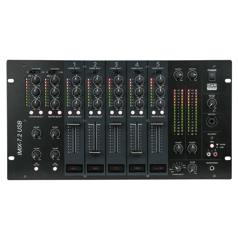DAP IMIX-7.2 USB 7 Kanäle - 6HE - Mischer für die Festinstallation - USB - 2 Zonen 7 Kanäle - 6HE - Mischer für die Festinstallation - USB - 2 Zonen Jetzt Kaufen