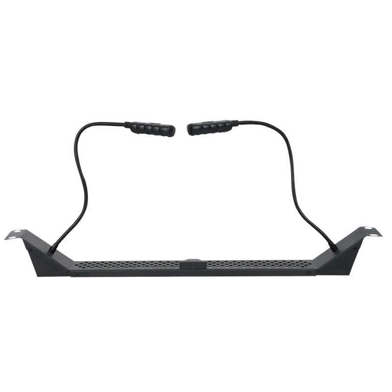 SHOWGEAR 19 Inch Rackmount Light 1U - 2 x weiße Schwanenhals-LED 1U - 2 x weiße Schwanenhals-LED Kostenloser Versand