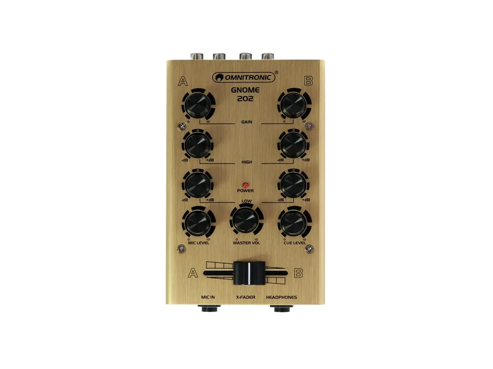 OMNITRONIC GNOME-202 Mini-Mixer gold Gratis Versand