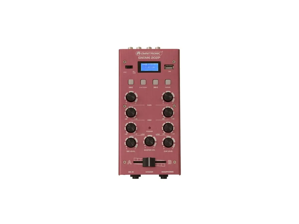 OMNITRONIC GNOME-202P Mini-Mixer rot Echt