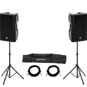 Begrenztes Angebot OMNITRONIC Set 2x XKB-215A + Boxenhochständer MOVE MK2