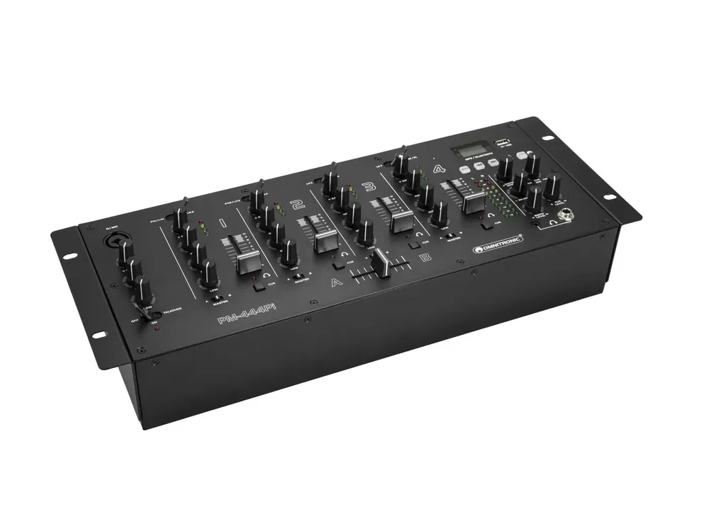 Schnäppchen OMNITRONIC PM-444Pi 4-Kanal-DJ-Mixer mit Player & USB-Interface