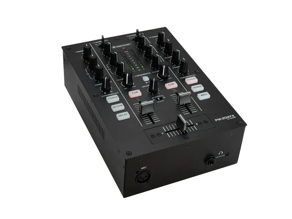 Schneller Versand OMNITRONIC PM-202FX 2-Kanal-DJ-Mixer mit Filter, FX und Bluetooth