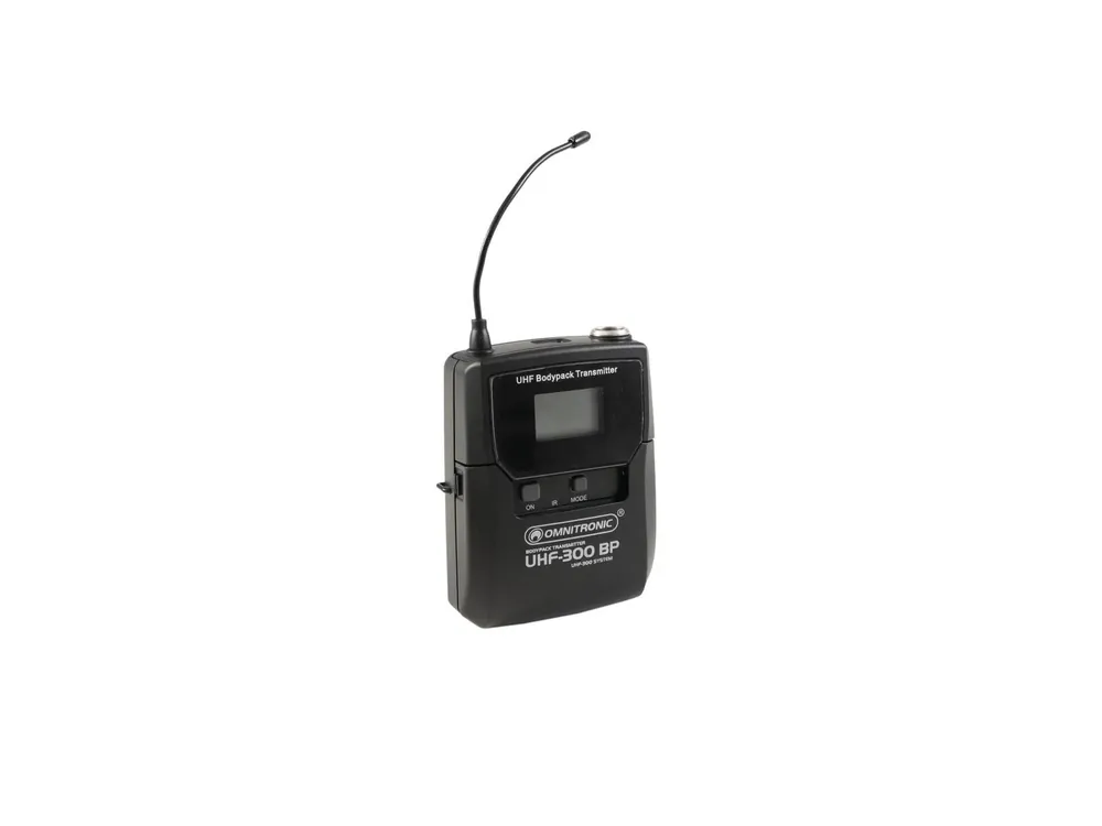 Neu OMNITRONIC UHF-300 Taschensender 823-832/863-865MHz