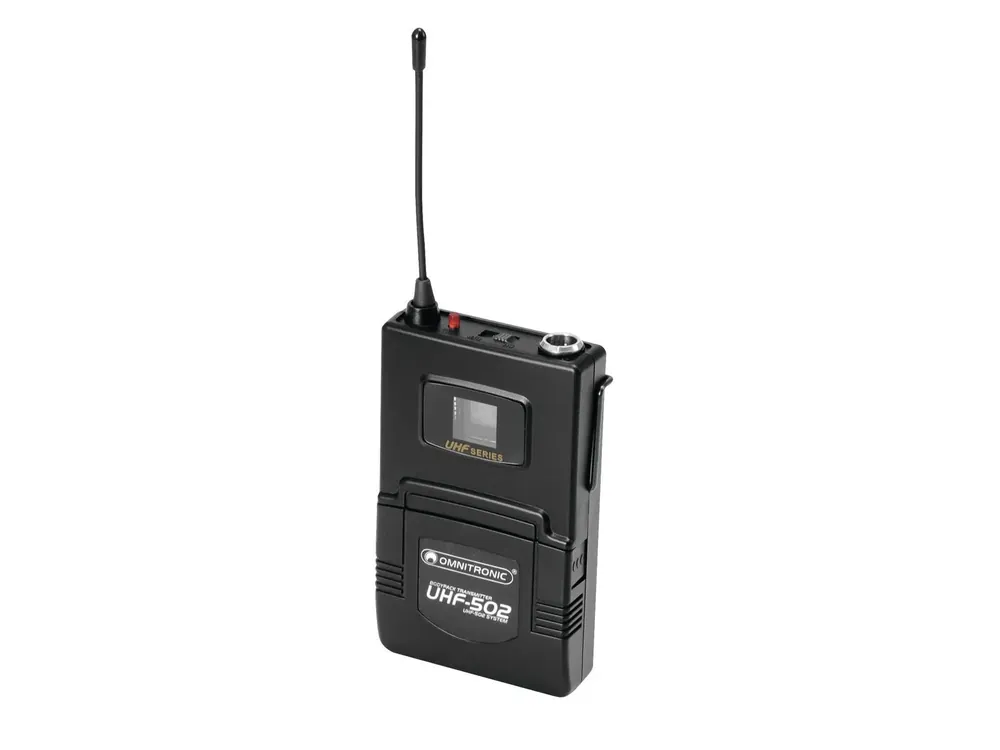 Nur Heute OMNITRONIC UHF-502 Taschensender 823-832MHz, inkl. Lavalier (CH B orange)