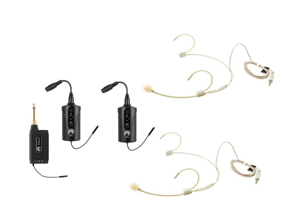 Neue Ware OMNITRONIC Set FAS TWO + 2x BP + 2x Headset 660-690Mhz