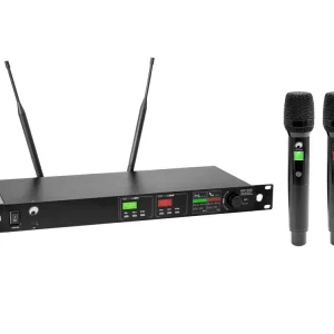 Ausverkauf OMNITRONIC UHF-602 2-Kanal Funkmikrofon-System 823-832/863-865 MHz