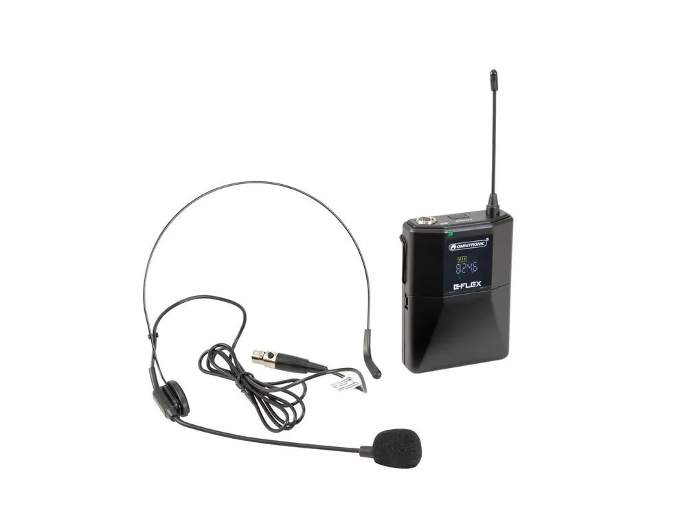 OMNITRONIC UHF E-FLEX Taschensender 823-832/863-865 MHz Top-Preis
