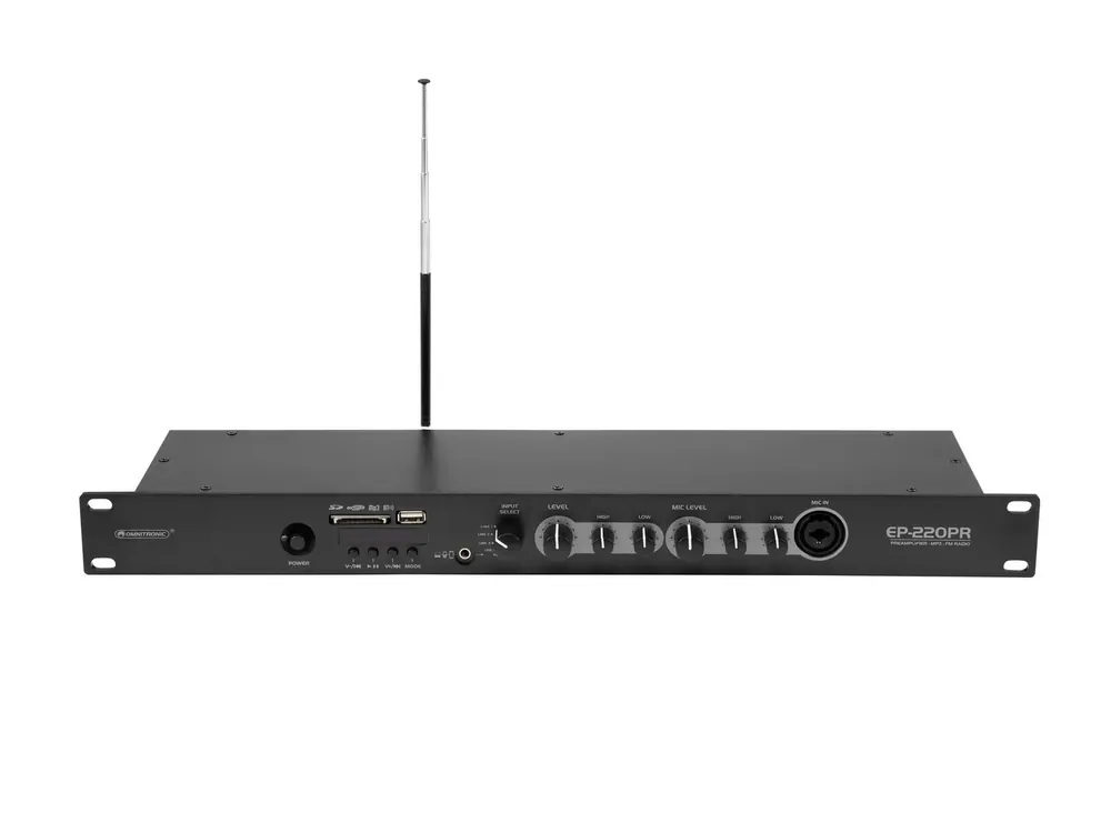 OMNITRONIC EP-220PR Vorverstärker mit MP3-Player und FM-Radio Mega-Angebot